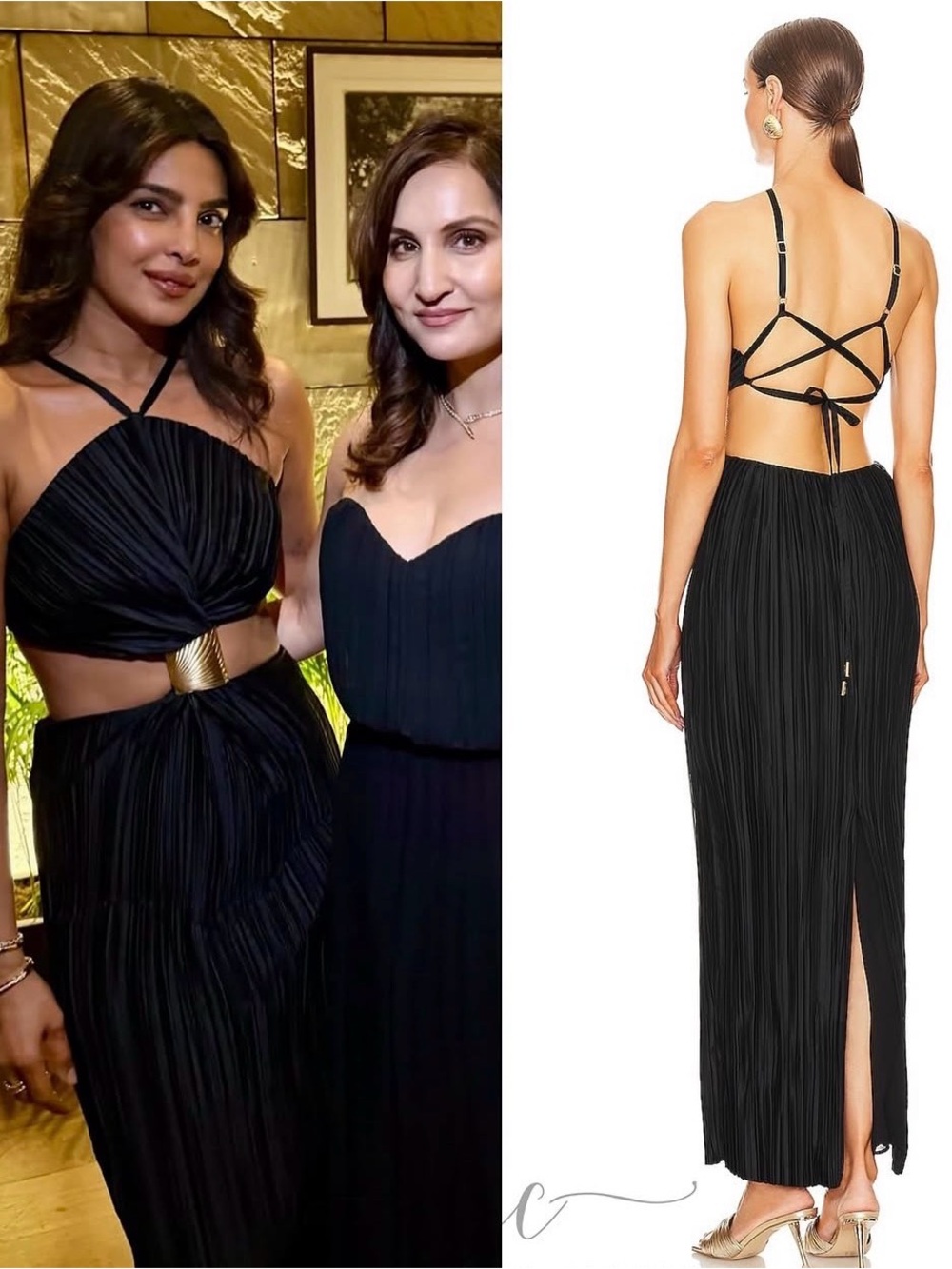 Cult Gaia Mitra Halter Neck Dress in Black Size XS